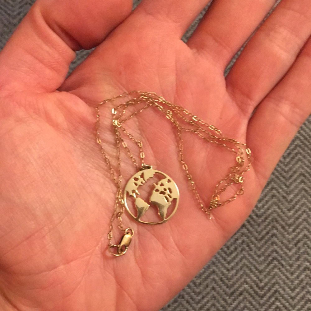 Gold Globe Necklace - Picture 2 of 2
